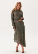 BUBBLEROOM Asymmetric Lace Skirt Dusty green M