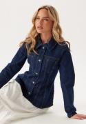 ONLY Onlelle L/S FITTED DNM JACKET  Dark Blue Denim Detail:rinse M