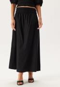 BUBBLEROOM Smock Waist Maxi Skirt Black M
