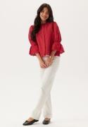 Happy Holly Broderie Anglaise Blouse Red 52/54
