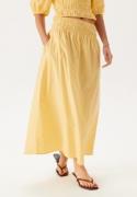 BUBBLEROOM Smock Waist Maxi Skirt Yellow M