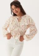 BUBBLEROOM Flounce Blouse Offwhite/Floral XL
