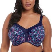 Elomi BH Energise Underwire Sport Support Bra Marine mønster M 75 Dame