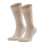 Falke Strømper 2P Happy Socks Sand Str 43/46 Herre