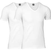 JBS 2P Organic Cotton V-Neck T-shirt Hvit økologisk bomull Small Herre