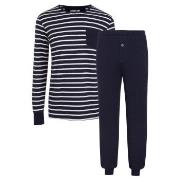 Jockey Cotton Nautical Stripe Pyjama Marine Stripet bomull Small Herre