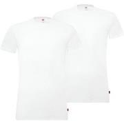Levis 2P Base Crew Neck T-shirt Hvit bomull X-Large Herre