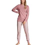 Calida Lovely Nights Pyjama With Cuff Rosa Mønster bomull X-Small Dame