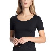 Calida Natural Comfort T-shirt Svart bomull Large Dame