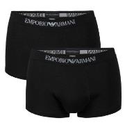 Armani Pure Cotton Trunk 2P Svart bomull X-Large Herre