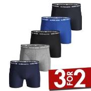 Björn Borg 5P Essential Shorts Solids Blå/Grå bomull Small Herre