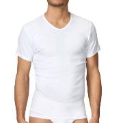 Calida Cotton 1 Herr T-Shirt V 14315 Hvit bomull X-Large Herre