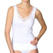 Calida Feminin Sense Top Hvit bomull Medium Dame