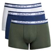 Gant 3P Basic Cotton Trunks Blå/Grønn bomull Large Herre