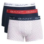 Gant 3P Cotton Stretch Print Trunks Hvit/Marine bomull X-Large Herre
