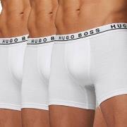 BOSS 3P Cotton Stretch Boxer Brief Long Hvit bomull Large Herre