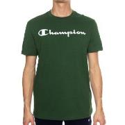Champion Classics Men Crewneck T-shirt Mørkgrørnn  bomull Large Herre