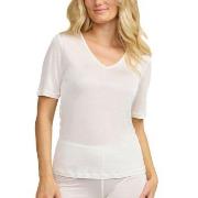 Damella Silk T-Shirt Elfenben silke Medium Dame