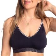 Missya BH Lucia Glitter Bra Top Marine polyamid Small Dame