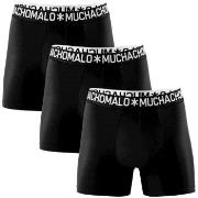 Muchachomalo 3P Cotton Stretch Basic Boxer Svart bomull XX-Large Herre