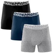 Muchachomalo 3P Cotton Stretch Basic Boxer Grå/Svart bomull XX-Large H...