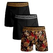 Muchachomalo 3P Cotton Stretch Boxers Rooster Svart mønstret bomull X-...