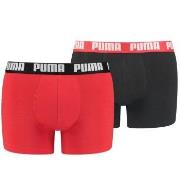 Puma 2P Basic Boxer Svart/Rød bomull XX-Large Herre