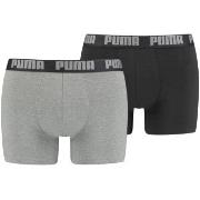 Puma 2P Basic Boxer Svart/Grå bomull Small Herre