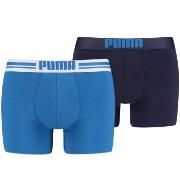 Puma 2P Everyday Placed Logo Boxer Blå bomull Medium Herre