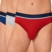 Schiesser 3P 95-5 Organic Cotton Rio Brief Rød/Grå bomull Small Herre