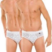 Schiesser 2P Essentials Sport Briefs With Fly Hvit bomull XX-Large Her...