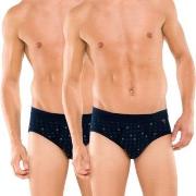 Schiesser 2P Essentials Sport Briefs With Fly Marine bomull Medium Her...