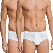 Schiesser 2P Original Classics Fine Rib Sport Briefs Hvit bomull Small...