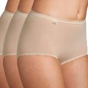 Sloggi Truser 3P Basic Maxi Beige bomull 54 Dame