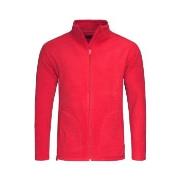 Stedman Active Fleece Jacket For Men Rød polyester Small Herre