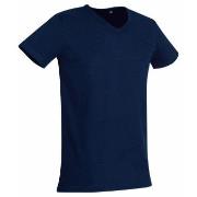 Stedman Ben V-neck For Men Marine ringspunnet bomull X-Large Herre