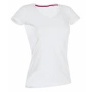 Stedman Claire V-neck Hvit ringspunnet bomull Large Dame