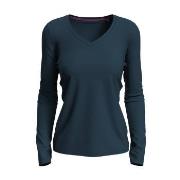 Stedman Claire V-neck Long Sleeve Marine ringspunnet bomull Small Dame