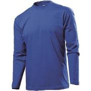 Stedman Classic Long Sleeve Men Royalblå bomull Large Herre