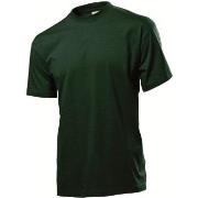 Stedman Classic Men T-shirt Mørkgrørnn  bomull Small Herre