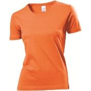 Stedman Classic Women T-shirt Oransje bomull Small Dame