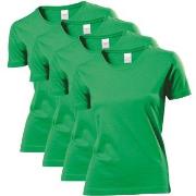 Stedman 4P Classic Women T-shirt Grønn bomull Medium Dame