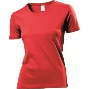 Stedman Classic Women T-shirt Rød bomull XX-Large Dame