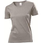 Stedman Classic Women T-shirt Mørkgrå  bomull Large Dame