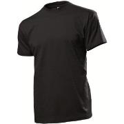 Stedman Comfort Men T-shirt Svart bomull Medium Herre