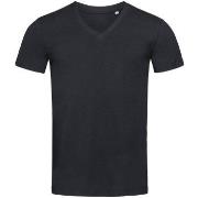 Stedman James Organic Men V-Neck Svart økologisk bomull X-Large Herre