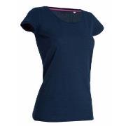 Stedman Megan Crew Neck Marine ringspunnet bomull Medium Dame