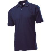 Stedman Polo Men Marine bomull Medium Herre