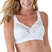 Swegmark BH Cotton Bloom Fairtrade Soft Bra Hvit bomull D 90 Dame