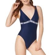 Triumph Summer Waves Padded Swimsuit Mørkblå C 38 Dame